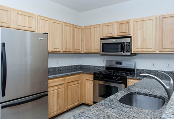 Sleek stainless steel appliances